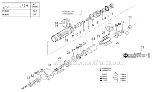 Part Location Diagram of 6153961660 Chicago Pneumatic Complete Silencer Kit